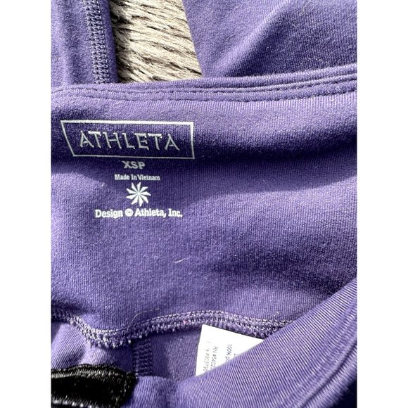 Athleta Leggings Exra Small Petite Blue Bell Bottom Midi Raise Activewear Womens - Picture 4 of 11